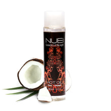 Ulei de masaj, NUEI - HOT OIL, sarutabil, cu efect de incalzire si aroma de Cocos, 100 ml