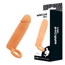 Manșon pentru penis ADDICTED TOYS Extend Your Penis Length, pentru extensia și îngroșarea penisului, 16 cm, culoarea pielii