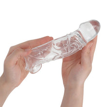 Manșon pentru penis ADDICTED TOYS Extend Your Penis Length M, pentru extensie și îngroșare, design realist, 18 cm, transparent