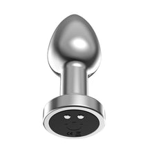 Vibrator anal AFTERDARK Dimpor Vibrating Plug, 10 funcții de vibrație, lungime 10.2 cm, diametru 4.1 cm (mărime L), argintiu