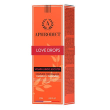Picături afrodisiace APHRODICT Love Drops, pentru creșterea libidoului feminin și orgasm intens, cu ghimbir și urzică, 20 ml