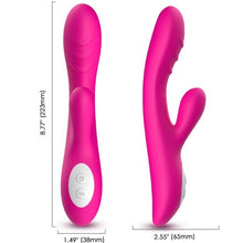 Vibrator rabbit ARMONY Spark Vibrator, cu funcție de încălzire, 9 funcții de vibrație, silențios, rezistent la apă, roz