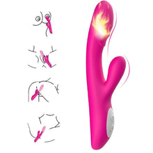 Vibrator rabbit ARMONY Spark Vibrator, cu funcție de încălzire, 9 funcții de vibrație, silențios, rezistent la apă, roz