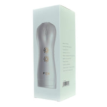 Masturbator interactiv B-SERIES Foxshow, cu funcție de sunet, 7 funcții de pulsații, 7 funcții de vibrație, 22.8 cm, alb