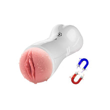 Masturbator interactiv B-SERIES Foxshow, cu funcție de sunet, 7 funcții de pulsații, 7 funcții de vibrație, 22.8 cm, alb