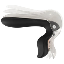 Vibrator BAD KITTY Vibrating Speculum, în formă de specul cu lumină LED, 10 funcții de vibrație, lungime 13.7 cm, negru