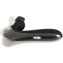 Vibrator BAD KITTY Vibrating Speculum, în formă de specul cu lumină LED, 10 funcții de vibrație, lungime 13.7 cm, negru