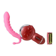 Vibrator BAILE Rolling Fun II, în formă de roată, pentru clitoris și punctul G, funcție de simulare sex oral, 6 funcții de rotație, roz