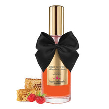 Ulei de masaj BIJOUX INDISCRETS Light My Fire Wild Strawberry, cu efect de încălzire, aromă de căpșuni și miere, 100 ml