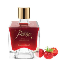 Vopsea de corp comestibilă BIJOUX INDISCRETS Poême Wild Strawberry, cu gust de căpșuni, 50 gr