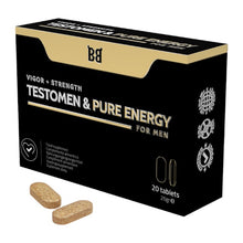 Capsule BLACK BULL Testomen & Pure Energy, pentru testosteron, libido și performanțe sexuale îmbunătățite, 20 buc (PTS)