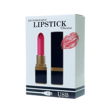 Vibrator stimulator BSeries - Lipstick, pentru stimularea clitorisului, 10 functii de vibratie, negru si rosu