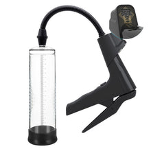 Pompa manuala BSeries - Man AirGun, cu display digital, pentru marirea penisului si imbunatatirea performantelor sexuale, culoare transparenta