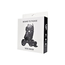 Cagula Bound to Please - Dog Mask, pentru jocuri erotice BDSM, Negru N12240
