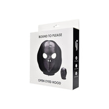 Cagula Bound to Please - Open Eyed Hood, pentru jocuri erotice BDSM, Neagra N12242