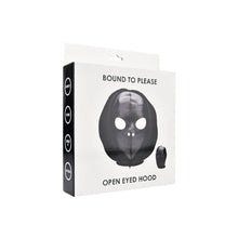 Cagula Bound to Please - Open Eyed Hood, pentru jocuri erotice BDSM, Neagra N12242