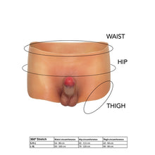 Boxershort penis - Alter Ego, din silicon 100% pur, cu un penis erect si testicole, 18 cm, L