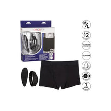 Boxeri cu vibrator CALEXOTICS Boxer Brief Set, control prin telecomandă tip ceas, 12 funcții de vibrație, culoare negru