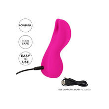 Vibrator CALEXOTICS Cascade Flutter, pentru stimularea clitorisului și labiilor, 10 funcții de vibrație, rezistent la apă IPX7, roz