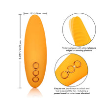 Stimulator clitoris CALEXOTICS Hollywood Hottie, cu funcție Power Boost, 10 funcții de vibrație, rezistent la apă, portocaliu