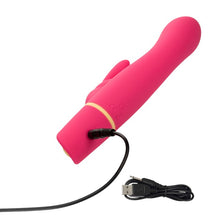 Vibrator rabbit CALEXOTICS Love Bunny - Vibrating G Bunny, pentru stimularea clitorisului și punctului G, 100+ combinații de senzații, rezistent la apă IPX7, roz