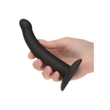 Strap-on pentru picior CALEXOTICS Onyxxx Thigh Strap with Silicone Probe, cu dildo inclus, lungime 12.7 cm, negru