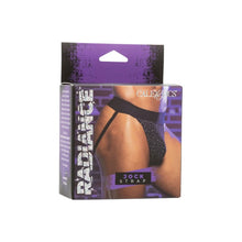 Chilot sexy bărbați CALEXOTICS Radiance Jock Strap, cu benzi subțiri pe fese, design din plasă cu strasuri, negru, mărime universală (40-3)