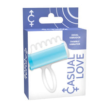 Vibrator pentru deget CASUAL LOVE Thimble Vibrator, din TPR, pentru stimulare clitoris și zone erogene, albastru