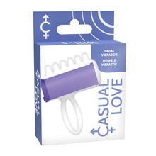 Vibrator pentru deget CASUAL LOVE Thimble Vibrator, din TPR, pentru stimulare clitoris și zone erogene, mov