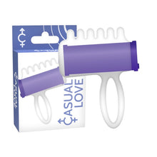 Vibrator pentru deget CASUAL LOVE Thimble Vibrator, din TPR, pentru stimulare clitoris și zone erogene, mov