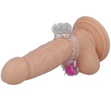 Inel vibrator pentru penis CASUAL LOVE Vibrating Ring for Couples, pentru erecții puternice și stimulare clitoris, transparent