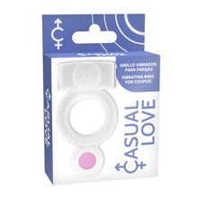Inel vibrator pentru penis CASUAL LOVE Vibrating Ring for Couples, pentru erecții puternice și stimulare clitoris, transparent