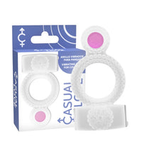 Inel vibrator pentru penis CASUAL LOVE Vibrating Ring for Couples, pentru erecții puternice și stimulare clitoris, transparent