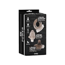 Set inele vibratoare pentru penis CHISA GK POWER Teaser Ring Kit, diametre 2 - 3.8 cm, maro transparent
