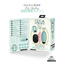 Ou vibrator CLARA MORGANE My Vibrating Secret Egg, control prin telecomandă și aplicație, 10 functii de vibratie, albastru turcoaz