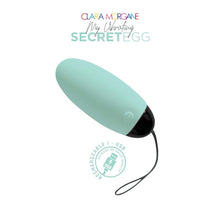 Ou vibrator CLARA MORGANE My Vibrating Secret Egg, control prin telecomandă și aplicație, 10 functii de vibratie, albastru turcoaz