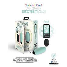 Ou vibrator CLARA MORGANE My Vibrating Secret Egg, control prin telecomandă și aplicație, 10 functii de vibratie, albastru turcoaz
