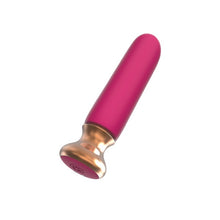 Plug anal vibrator CNT GUARD OFF Sweet Bomb Bevel, control prin aplicație, 9 funcții de vibrație, 12 cm, roz cu auriu