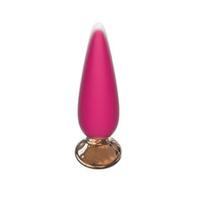 Plug anal vibrator CNT GUARD OFF Sweet Bomb Tappered, control prin aplicație, 9 funcții de vibrație, 12 cm, roz cu auriu