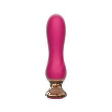 Plug anal vibrator CNT GUARD OFF Sweet Bomb Waving, control prin aplicație, 9 funcții de vibrație, 13 cm, roz cu auriu
