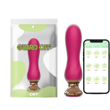 Plug anal vibrator CNT GUARD OFF Sweet Bomb Waving, control prin aplicație, 9 funcții de vibrație, 13 cm, roz cu auriu