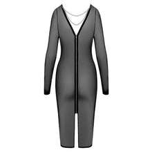 Rochie sexy COTTELLI Party Dress, lenjerie erotică din plasă cu lanț și fermoar pe spate, culoare negru, mărime L