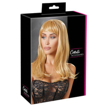 Perucă sexy COTTELLI Accessoires, pentru jocuri erotice și costume roleplay, păr lung și drept cu breton, culoarea blond