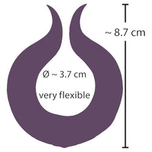 Inel vibrator pentru penis COUPLES CHOICE Couple’s Ring, 10 funcții de vibrație, rezistent la apă, diametru 3.7 cm, mov