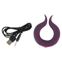 Inel vibrator pentru penis COUPLES CHOICE Couple’s Ring, 10 funcții de vibrație, rezistent la apă, diametru 3.7 cm, mov