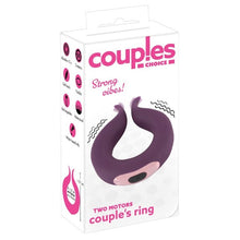 Inel vibrator pentru penis COUPLES CHOICE Couple’s Ring, 10 funcții de vibrație, rezistent la apă, diametru 3.7 cm, mov