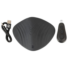 Vibrator cupluri COUPLES CHOICE Lay-on Multi Toy, stimulator clitoris și masturbator, 10 funcții de vibrație, negru cu albastru
