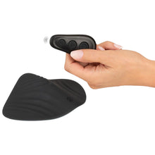 Vibrator cupluri COUPLES CHOICE Lay-on Multi Toy, stimulator clitoris și masturbator, 10 funcții de vibrație, negru cu albastru