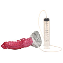 Dildo phoenix CREATURE COCKS Resurrector, cu funcție de ejaculare, pentru jocuri de fantezie, lungime 23 cm, roșu cu alb