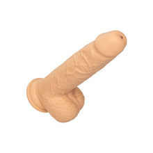Vibrator CalExotics - Squirting Fuck Stick, realistic cu functie de ejaculare si 10 functii de vibratie, maro deschis, 22.7 cm